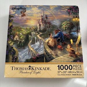 Disney Parks Thomas Kinkade 1000 Puzzle Beauty and the Beast Falling In Love